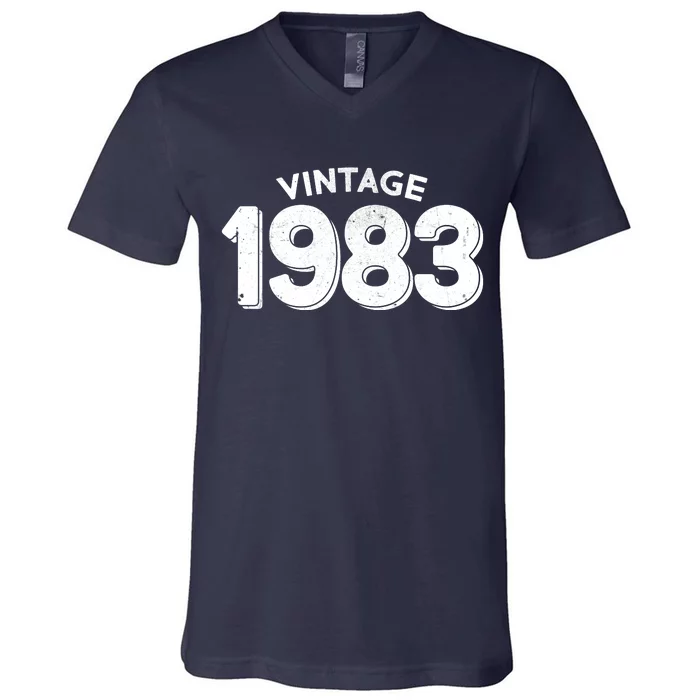 Distressed Vintage 1983 40th Birthday V-Neck T-Shirt