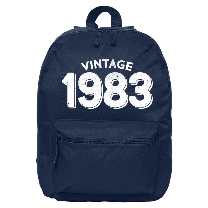 Distressed Vintage 1983 40th Birthday 16 in Basic Backpack