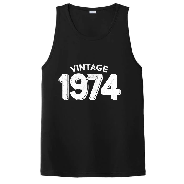 Distressed Vintage 1974 50th Birthday Performance Tank