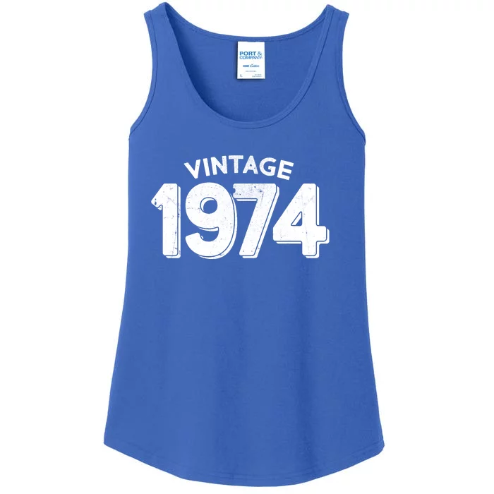 Distressed Vintage 1974 50th Birthday Ladies Essential Tank