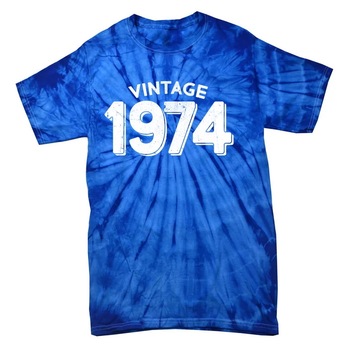 Distressed Vintage 1974 50th Birthday Tie-Dye T-Shirt