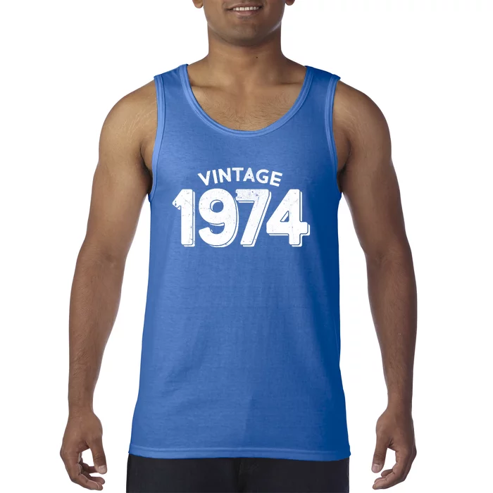 Distressed Vintage 1974 50th Birthday Tank Top