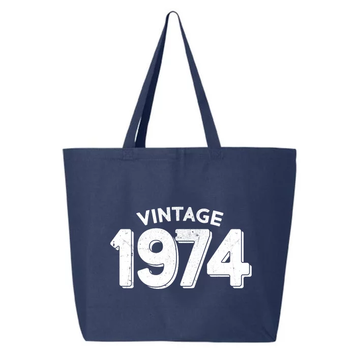 Distressed Vintage 1974 50th Birthday 25L Jumbo Tote