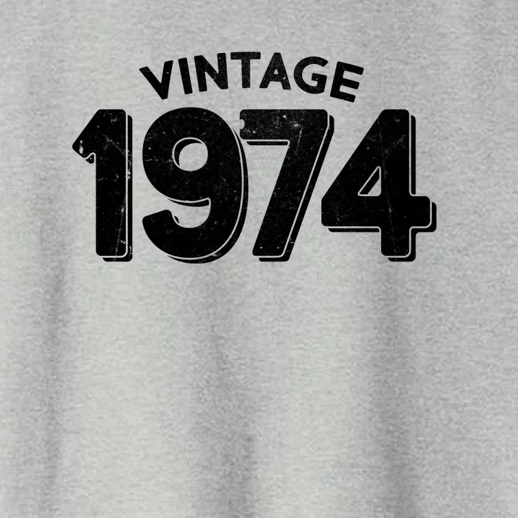 Distressed Vintage 1974 50th Birthday Women's Crop Top Tee