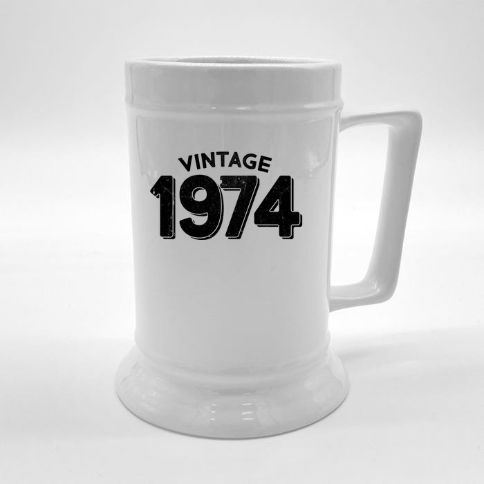 Distressed Vintage 1974 50th Birthday Front & Back Beer Stein