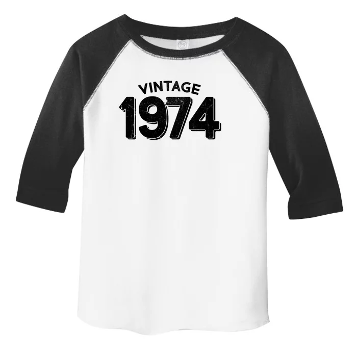 Distressed Vintage 1974 50th Birthday Toddler Fine Jersey T-Shirt