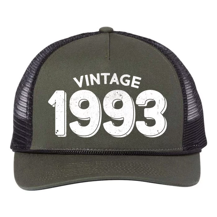 Distressed Vintage 1993 30th Birthday Retro Rope Trucker Hat Cap