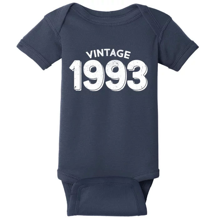 Distressed Vintage 1993 30th Birthday Baby Bodysuit