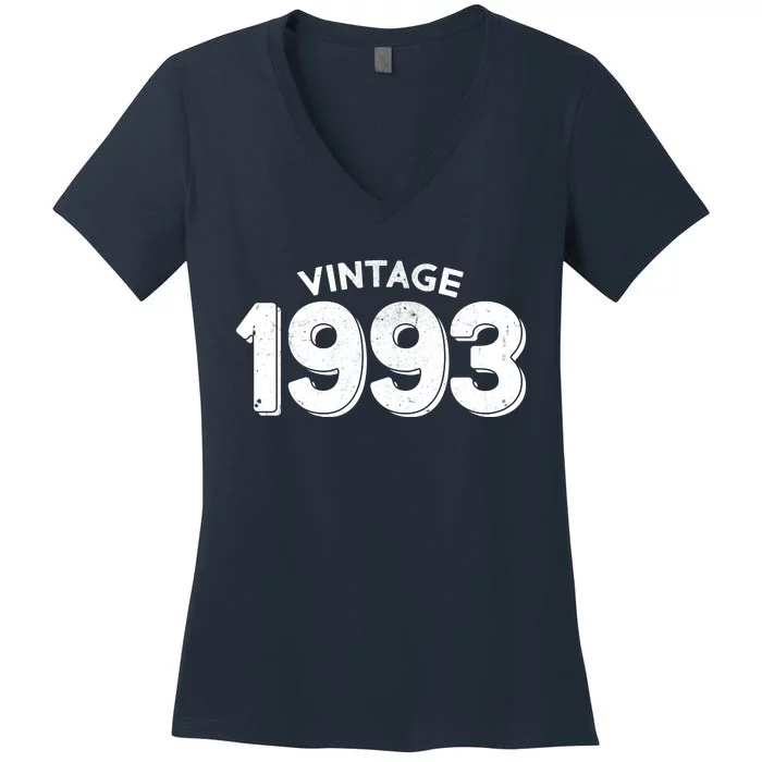 Distressed Vintage 1993 30th Birthday Women's V-Neck T-Shirt