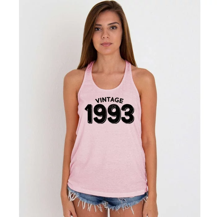 Distressed Vintage 1993 30th Birthday Women's Knotted Racerback Tank