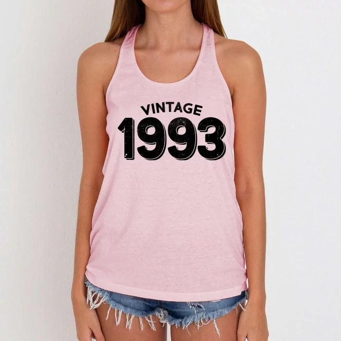 Distressed Vintage 1993 30th Birthday Women's Knotted Racerback Tank