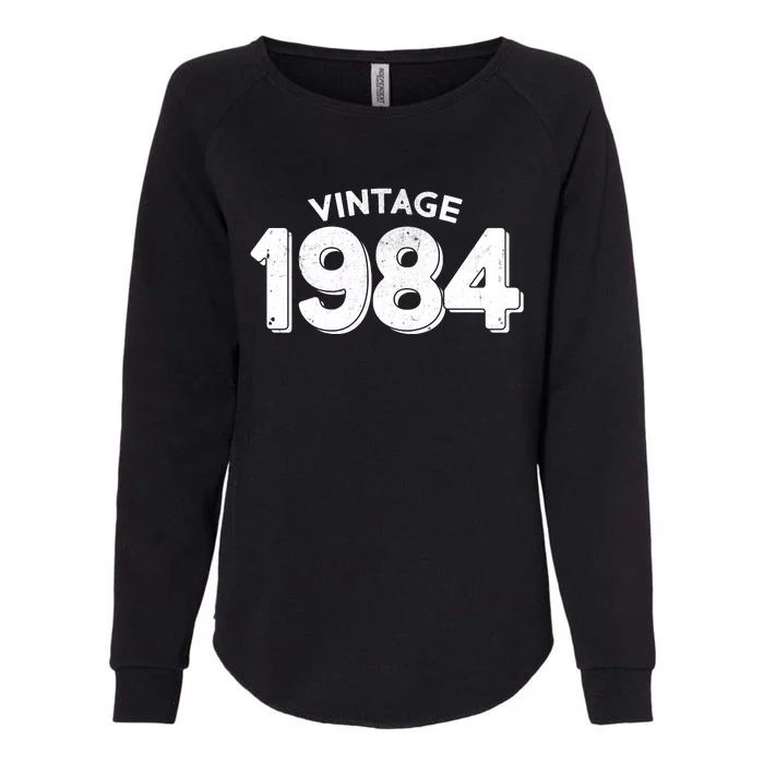 Distressed Vintage 1984 40th Birthday Womens California Wash Sweatshirt