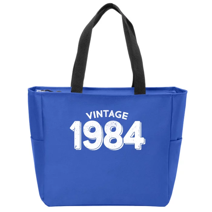 Distressed Vintage 1984 40th Birthday Zip Tote Bag