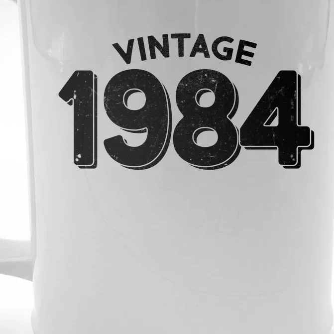 Distressed Vintage 1984 40th Birthday Front & Back Beer Stein