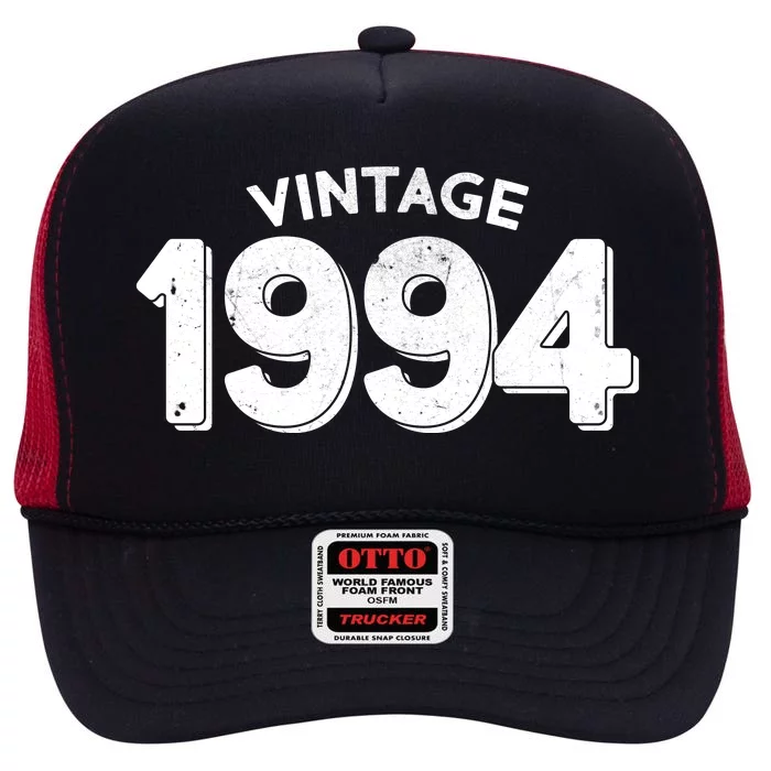 Distressed Vintage 1994 30th Birthday High Crown Mesh Trucker Hat