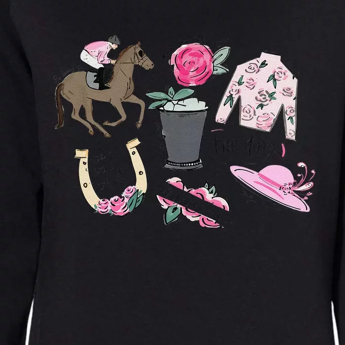 Derby Vibes 150th Horse Racing Ky Derby Day Womens California Wash Sweatshirt