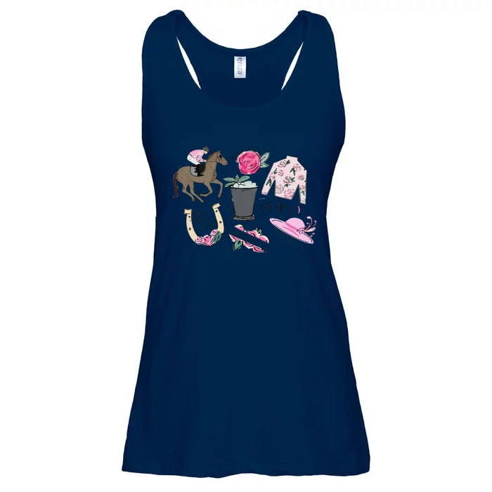 Derby Vibes 150th Horse Racing Ky Derby Day Ladies Essential Flowy Tank