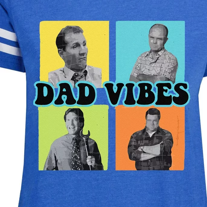 Dad Vibes 90s Dad Vibes Retro Funny Enza Ladies Jersey Football T-Shirt