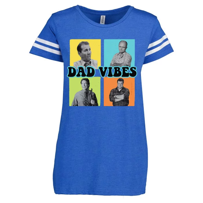 Dad Vibes 90s Dad Vibes Retro Funny Enza Ladies Jersey Football T-Shirt