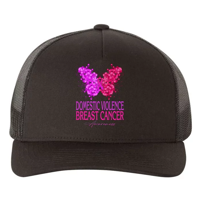 Domestic Violence And Breast Cancer Awareness Month Yupoong Adult 5-Panel Trucker Hat