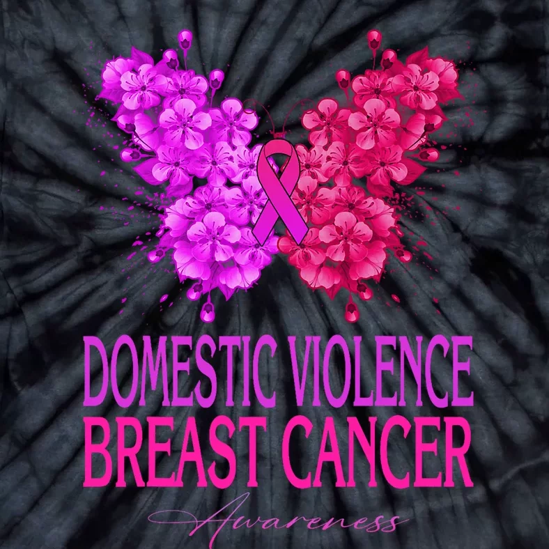 Domestic Violence And Breast Cancer Awareness Month Tie-Dye T-Shirt