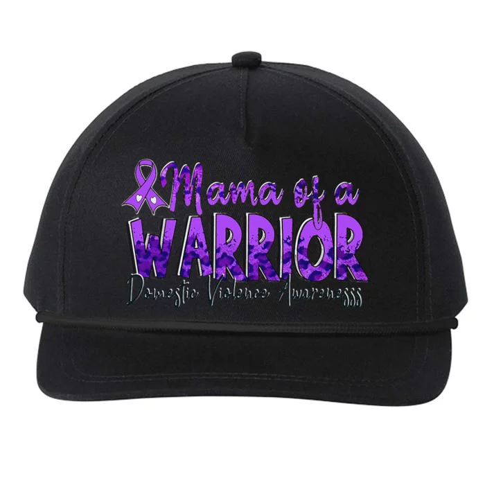 Domestic Violence Awareness Purple Mama Of A Warrior Snapback Five-Panel Rope Hat