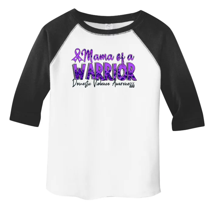 Domestic Violence Awareness Purple Mama Of A Warrior Toddler Fine Jersey T-Shirt