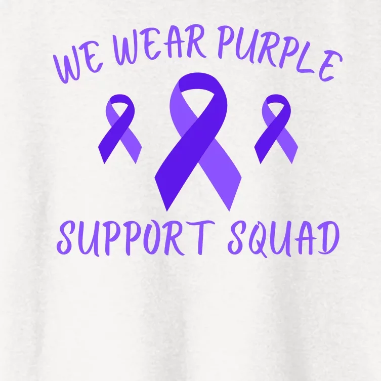 Domestic Violence Awareness Purple Ribbon In October We Wear Purple Women's Crop Top Tee