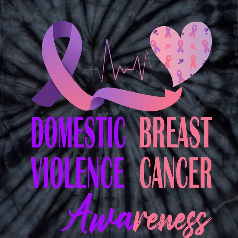 Domestic Violence And Breast Cancer Awareness Month Support Tie-Dye T-Shirt