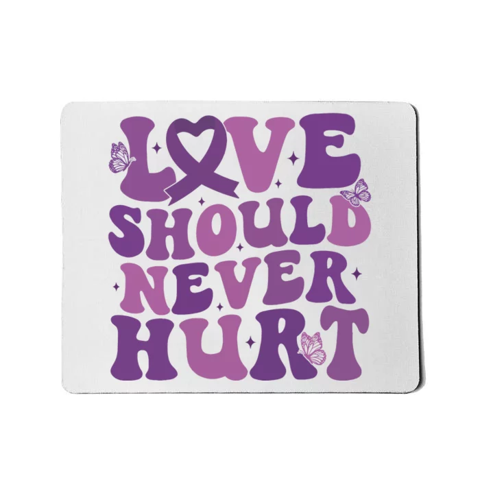 Domestic Violence Awareness Love Should Never Hurt Mousepad