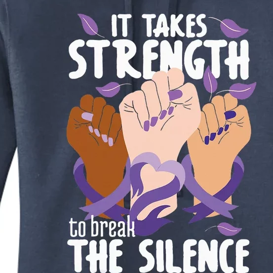 Domestic Violence Awareness Break The Silence Women's Pullover Hoodie