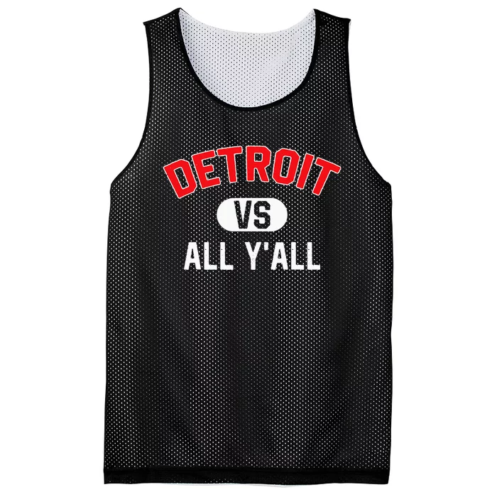 D.E.T.R.O.I.T Vs All Yall Funny Detroit Mesh Reversible Basketball Jersey Tank