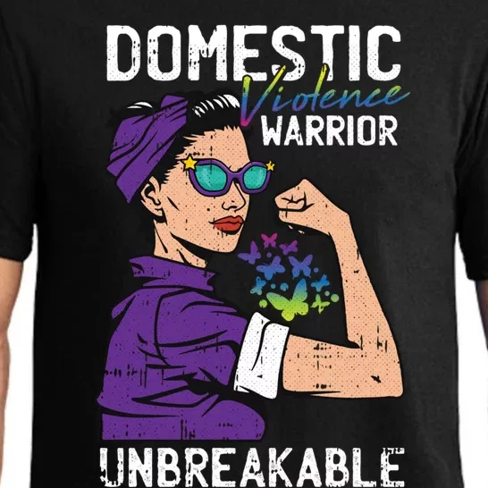 Domestic Violence Awareness Warrior Unbreakable Survivor Gift Pajama Set