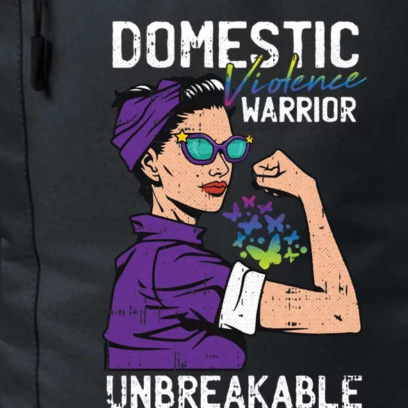 Domestic Violence Awareness Warrior Unbreakable Survivor Funny Gift Daily Commute Backpack