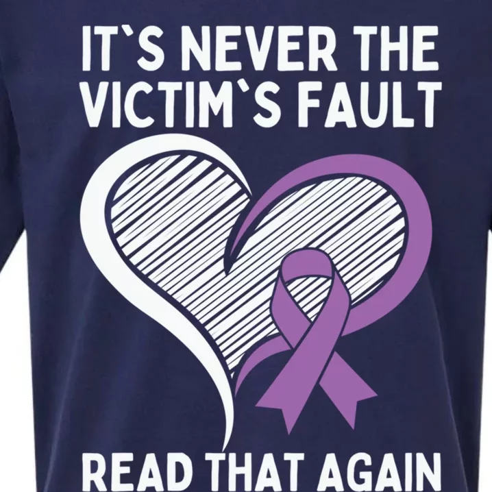 Domestic Violence Awareness Sexual Assault Awareness Gift Sueded Cloud Jersey T-Shirt