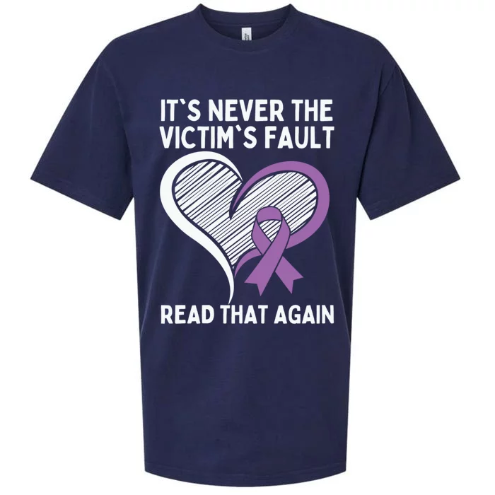 Domestic Violence Awareness Sexual Assault Awareness Gift Sueded Cloud Jersey T-Shirt