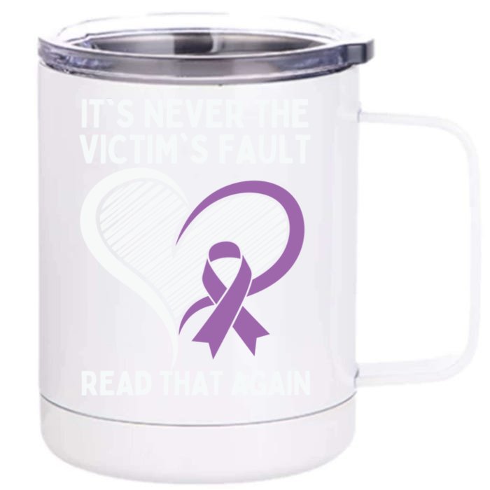 Domestic Violence Awareness Sexual Assault Awareness Gift Front & Back 12oz Stainless Steel Tumbler Cup