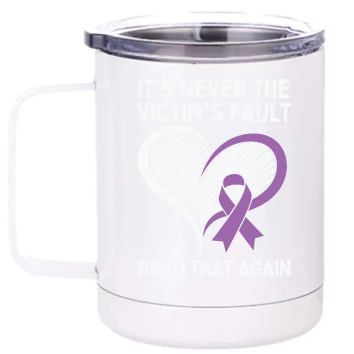 Domestic Violence Awareness Sexual Assault Awareness Gift Front & Back 12oz Stainless Steel Tumbler Cup