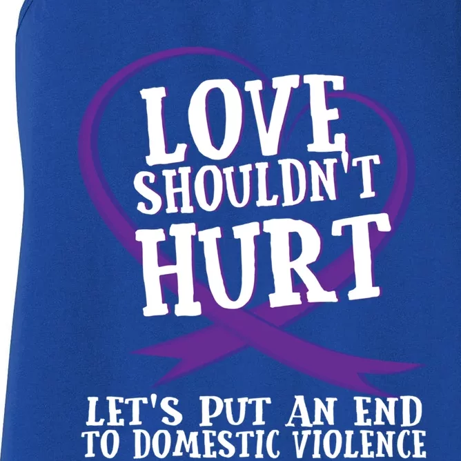 Domestic Violence Awareness Survivor Support Month Gift Women's Racerback Tank