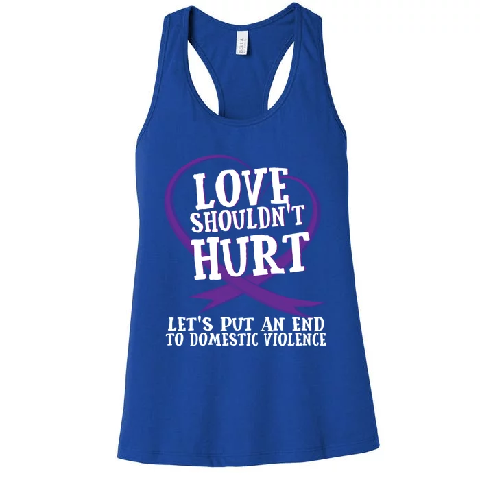 Domestic Violence Awareness Survivor Support Month Gift Women's Racerback Tank