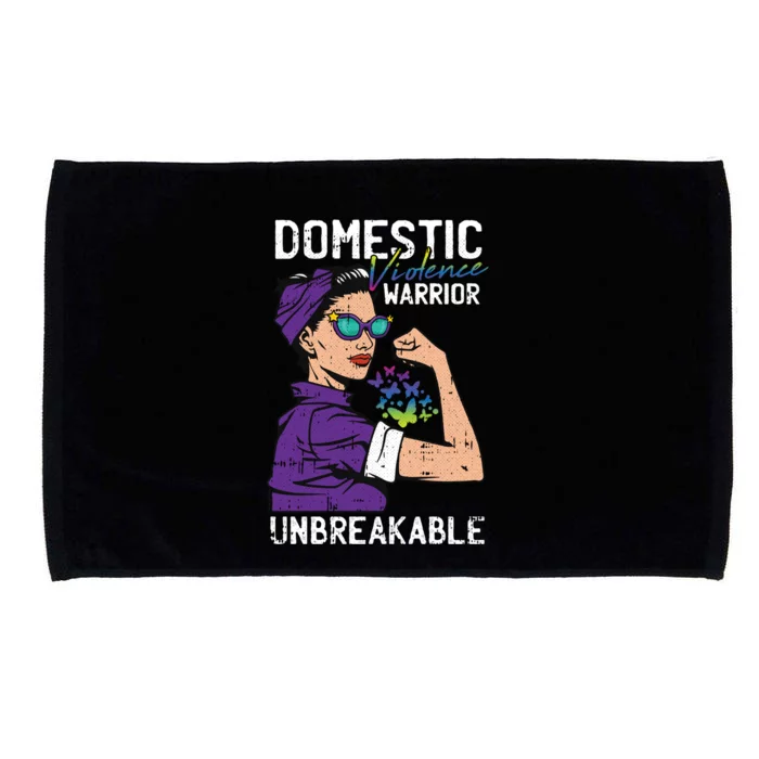 Domestic Violence Awareness Warrior Unbreakable Survivor Gift Microfiber Hand Towel