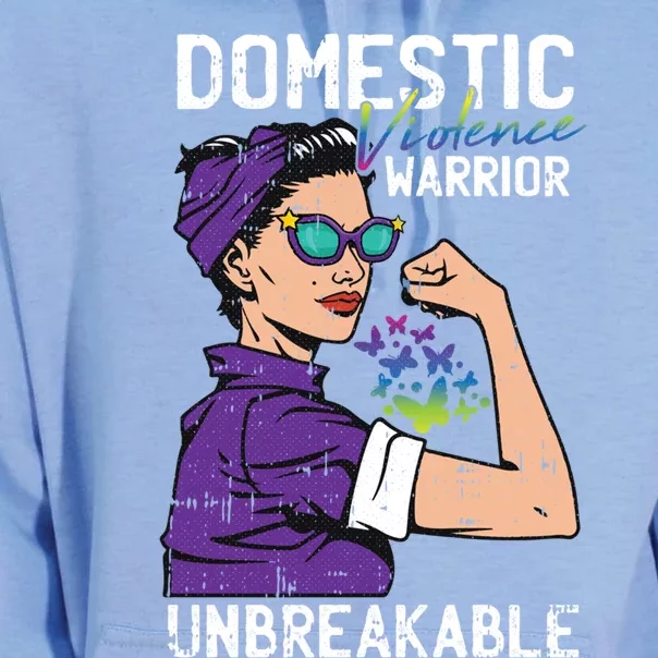 Domestic Violence Awareness Warrior Unbreakable Survivor Gift Unisex Surf Hoodie