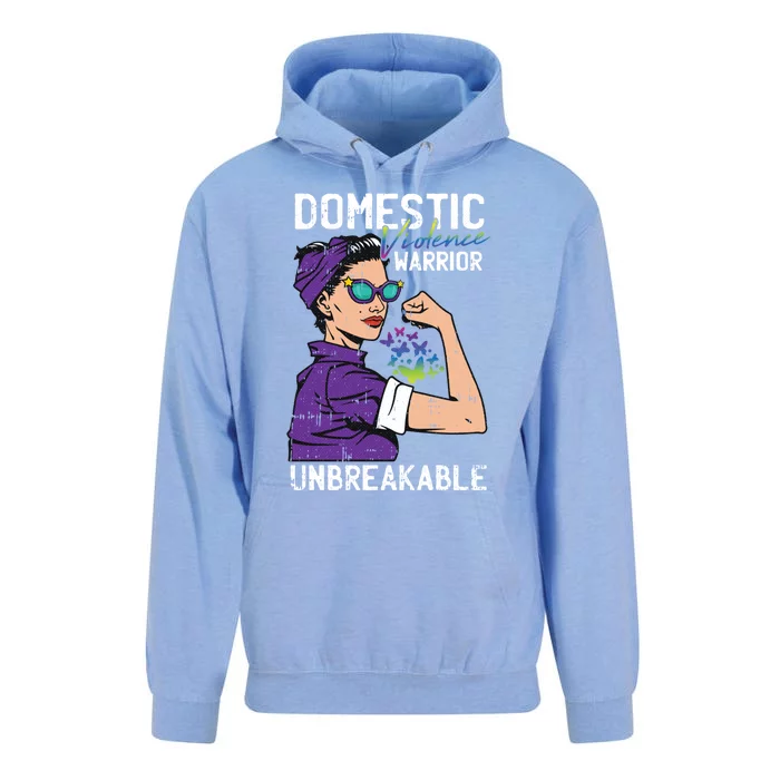 Domestic Violence Awareness Warrior Unbreakable Survivor Gift Unisex Surf Hoodie