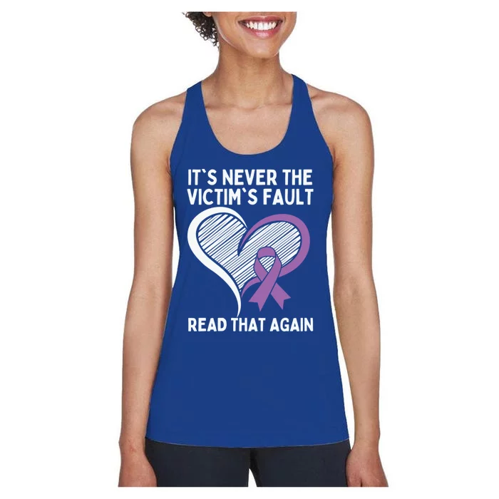 Domestic Violence Awareness Sexual Assault Awareness Gift Women's Racerback Tank