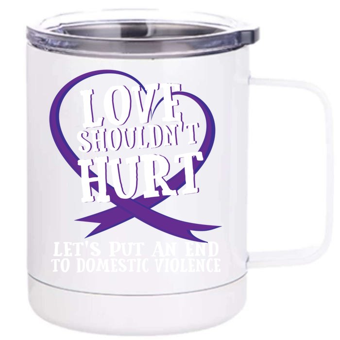 Domestic Violence Awareness Survivor Support Month Gift Front & Back 12oz Stainless Steel Tumbler Cup