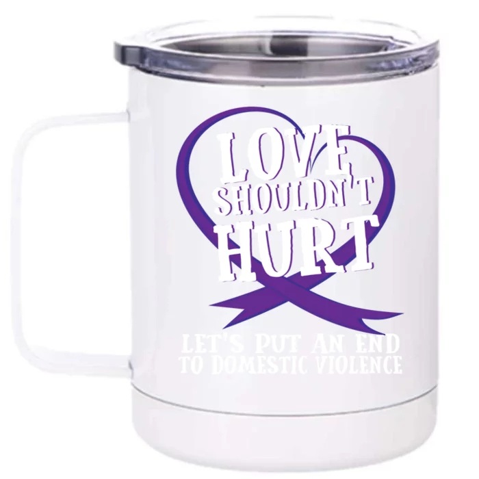 Domestic Violence Awareness Survivor Support Month Gift Front & Back 12oz Stainless Steel Tumbler Cup