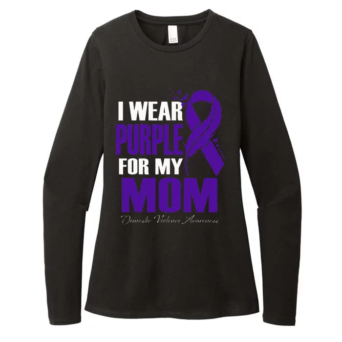 Domestic Violence Awareness I Wear Purple For My Mom Womens CVC Long Sleeve Shirt