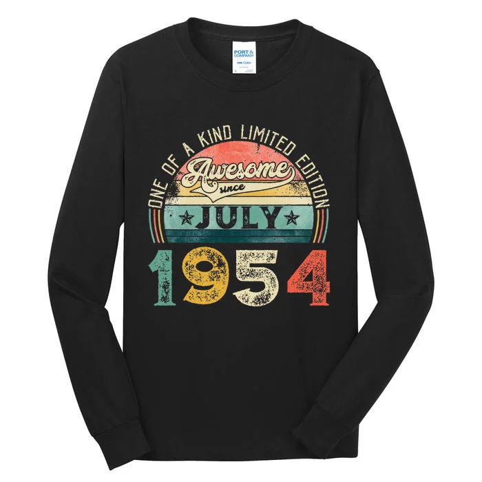 Distressed Vintage Awesome Since July 1954 69th Birthday Tall Long Sleeve T-Shirt