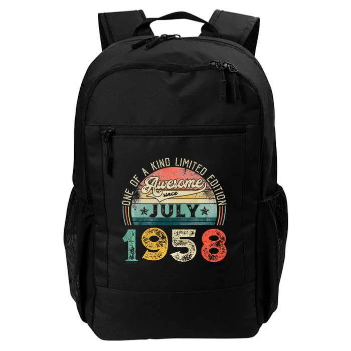 Distressed Vintage Awesome Since July 1958 65th Birthday Daily Commute Backpack