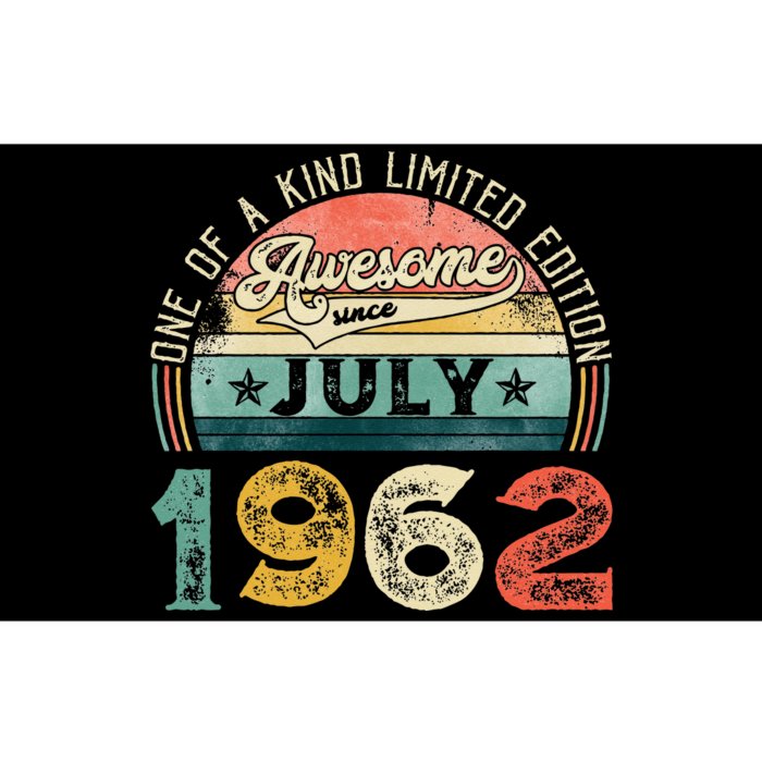 Distressed Vintage Awesome Since July 1962 61st Birthday Bumper Sticker